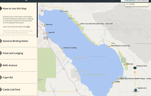 New online map for birding the Salton Sea