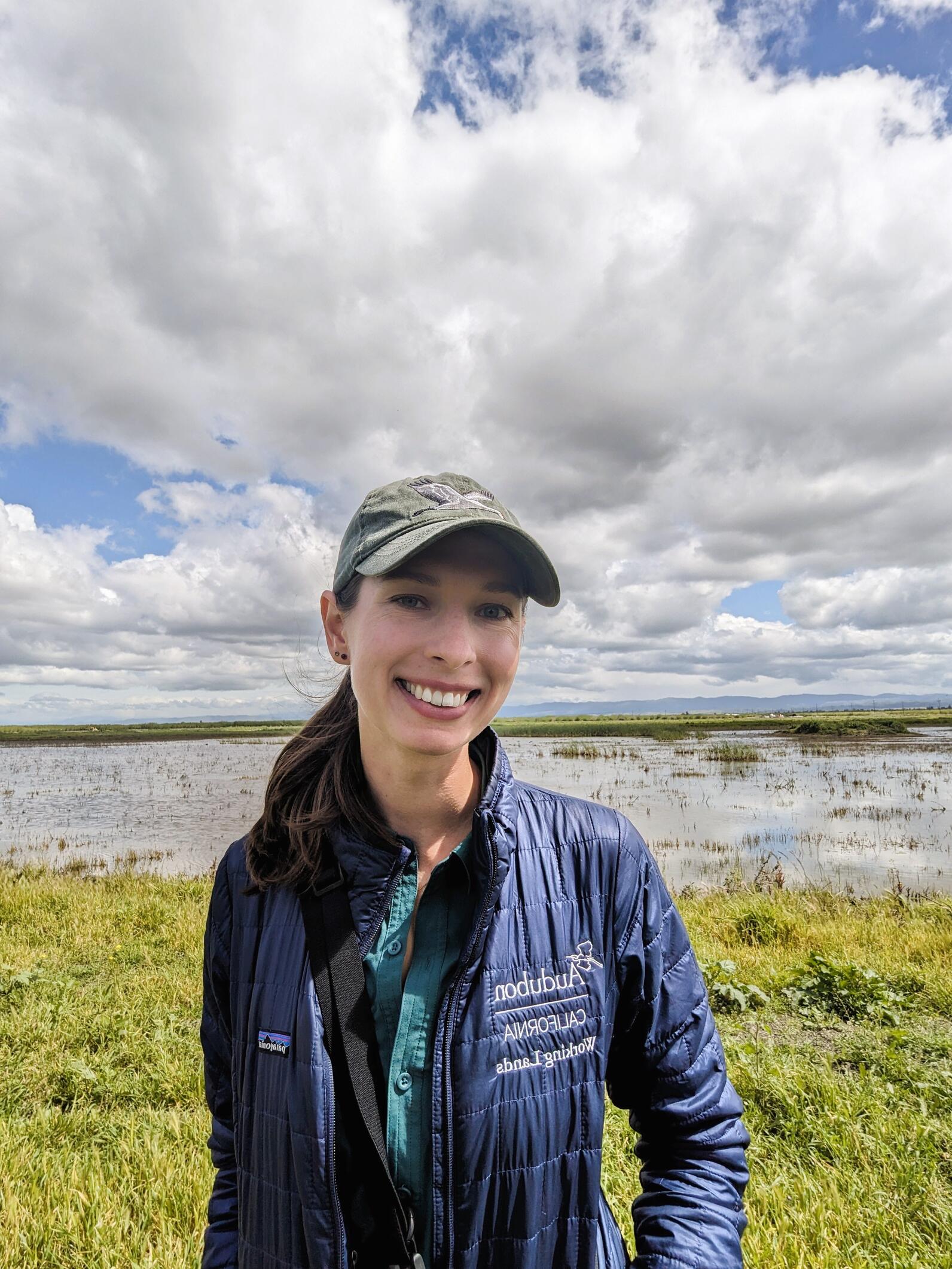 Ashley working on a private wetland in California's Central Valley. 